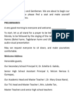 Closing Program Script | PDF