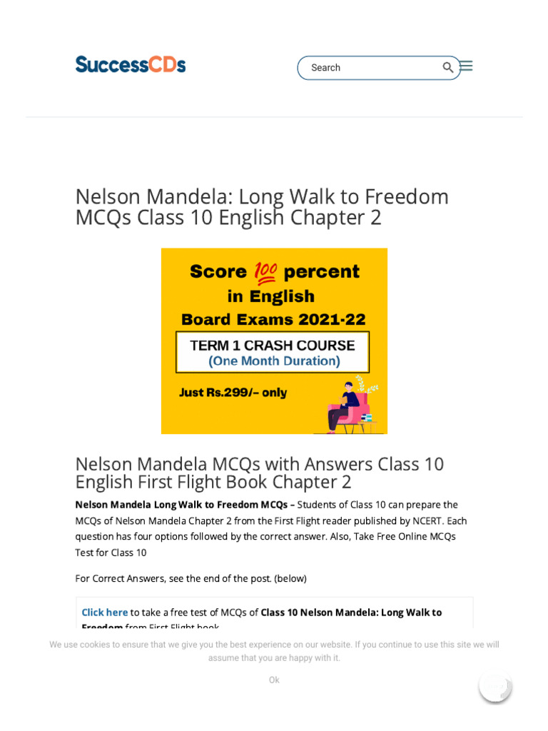 nelson-mandela-long-walk-to-freedom-mcqs-class-10-english-chapter-2