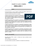 Simulado 1 Formação No e para o Trabalho