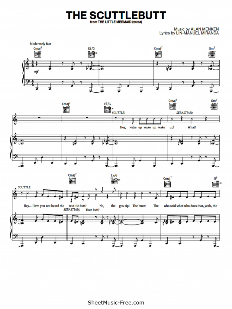 The Scuttlebutt Sheet Music The Little Mermaid SheetMusic | PDF