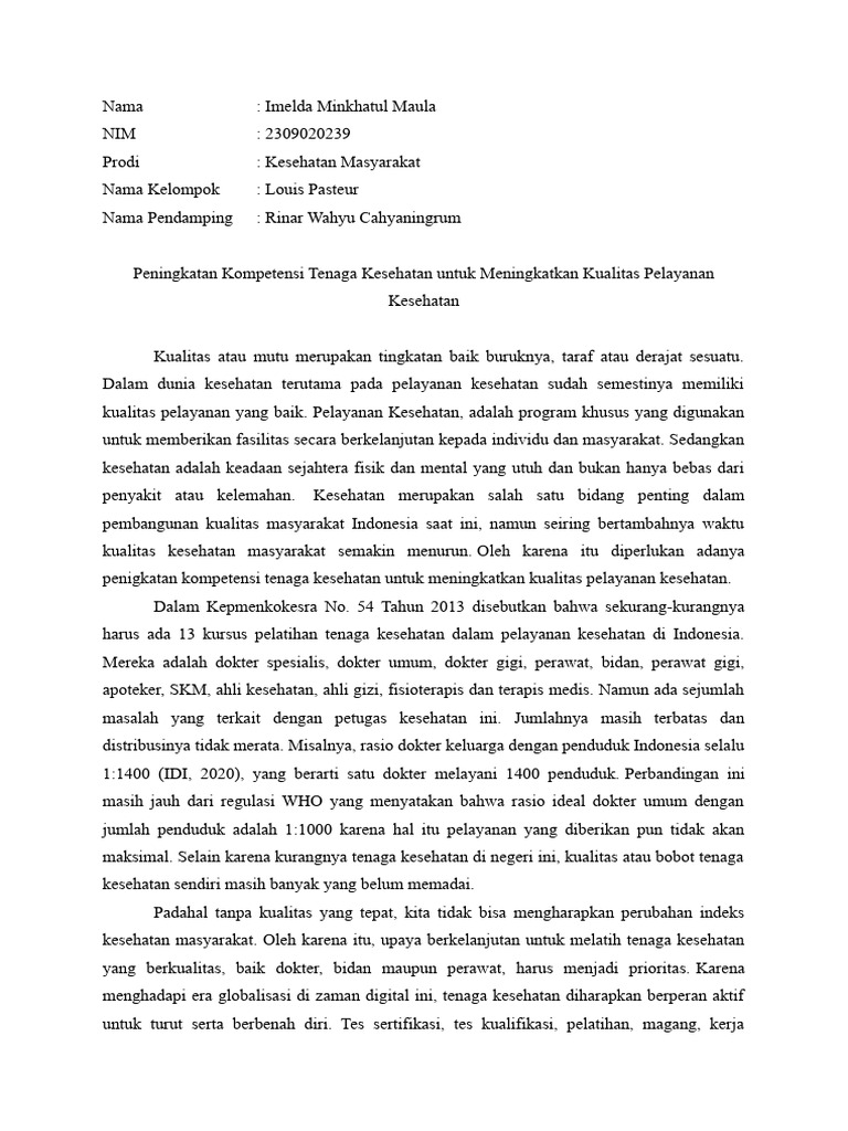 Essay Kesehatan | PDF