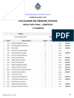 Admitidos Comunicação Social Geral Regular