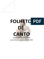 FOLHETO - MISSA-Quarta-feira Da Semana XXX - 01.11