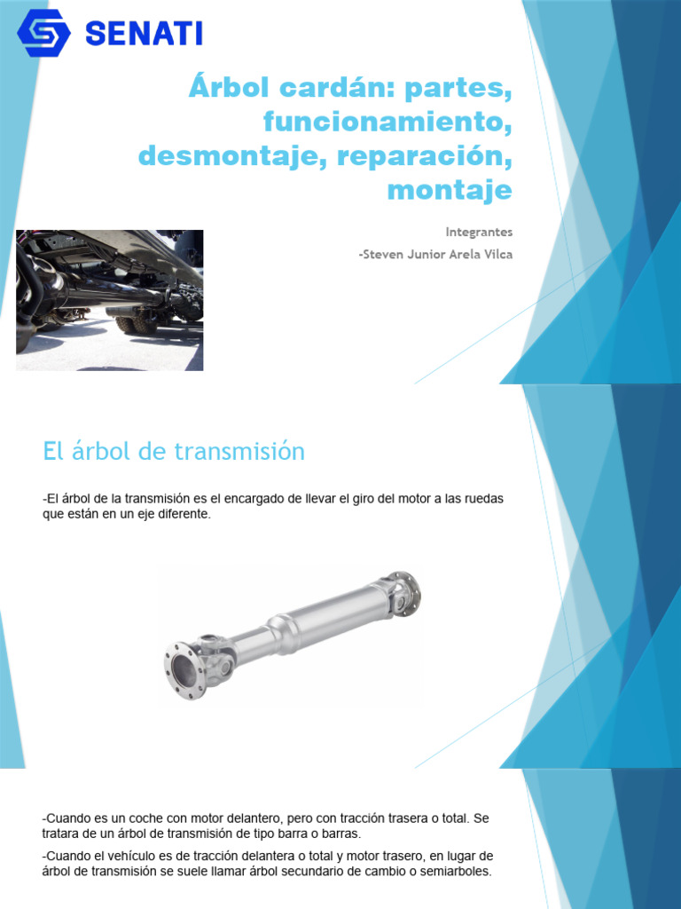 Partes del árbol cardán y su función | PDF | Informática