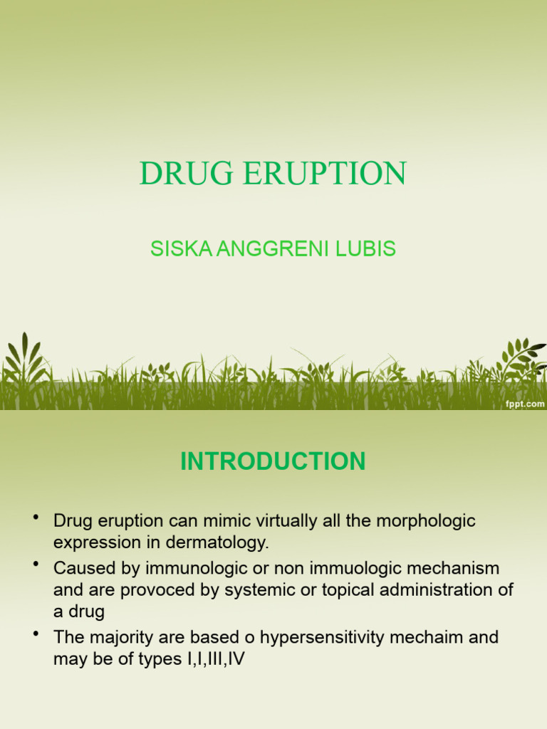 Drug Eruption PDF Clinical Medicine Drugs