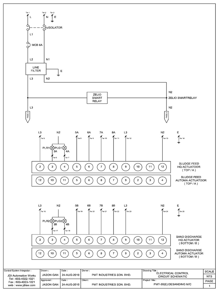 PMT-30 (E) Desanding Control Circuit Diagram | PDF