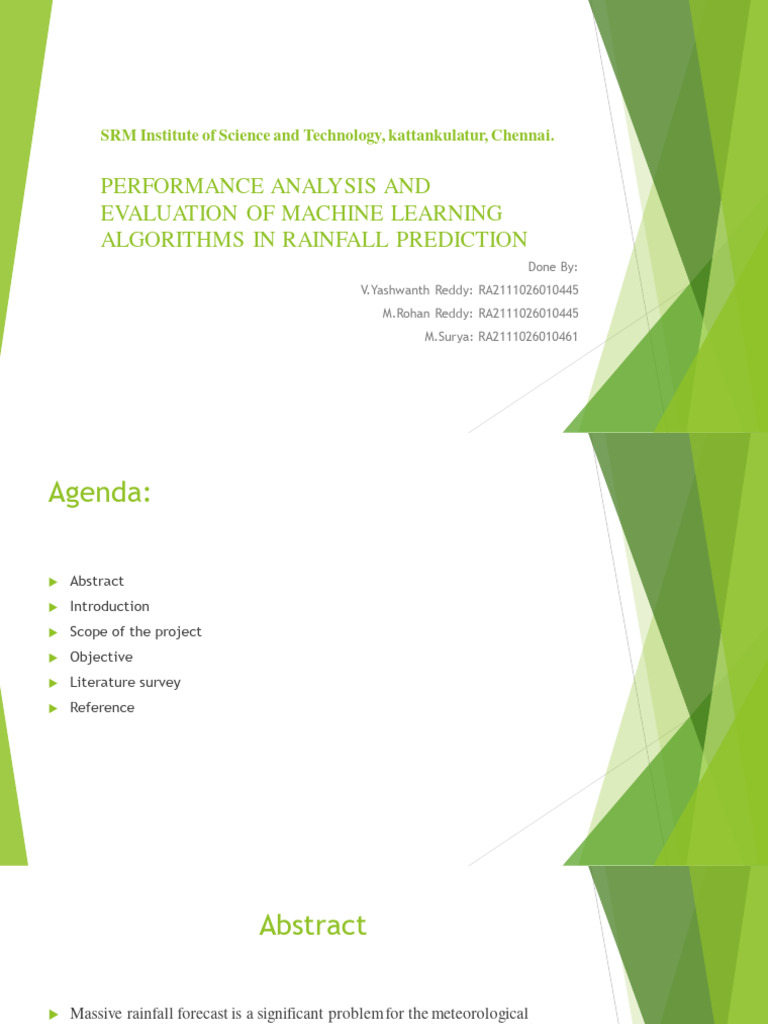 Machine Learning for Rainfall Prediction | PDF | Support Vector Machine ...