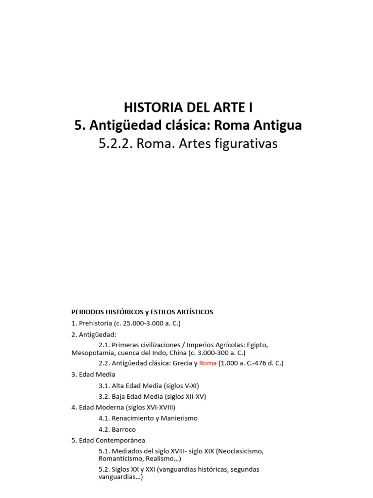 Artes Figurativas en la Antigua Roma | PDF | Pompeya | imperio Romano