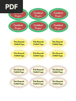 Cocktail Sugar Labels