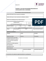 For Informe de Actividades Realizadas PROYECTOS