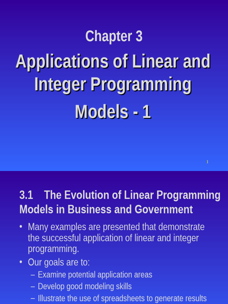 CH03 - LP Applications-1 - Tagged | PDF | Gasoline | Linear Programming