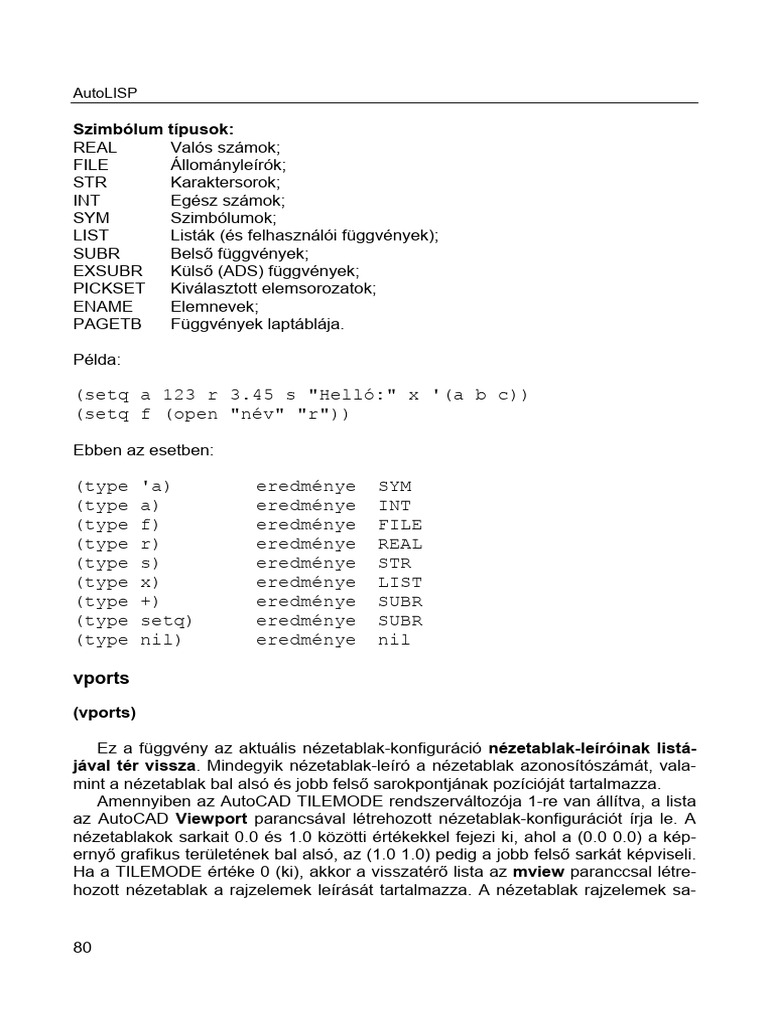 Szimb lum T pusok Autolisp PDF