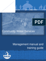Community Water Services - Management Manual and Training Guide