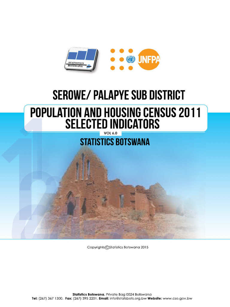 Serowe Palapye PDF Census Literacy