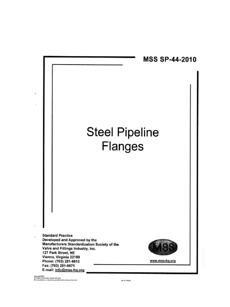 MSS SP-44-2010 | PDF