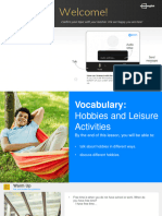 PC Vocabulary Hobbies and Leisure Activities l3