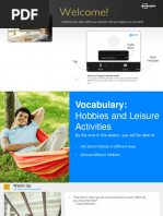 PC Vocabulary Hobbies and Leisure Activities l3