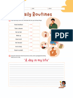 Daily Routines Guía de Trabajo Recurso de EFL