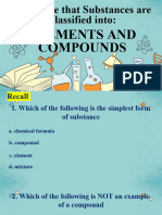 Quarter 1 Module 3 Recognizing Elements and Compounds