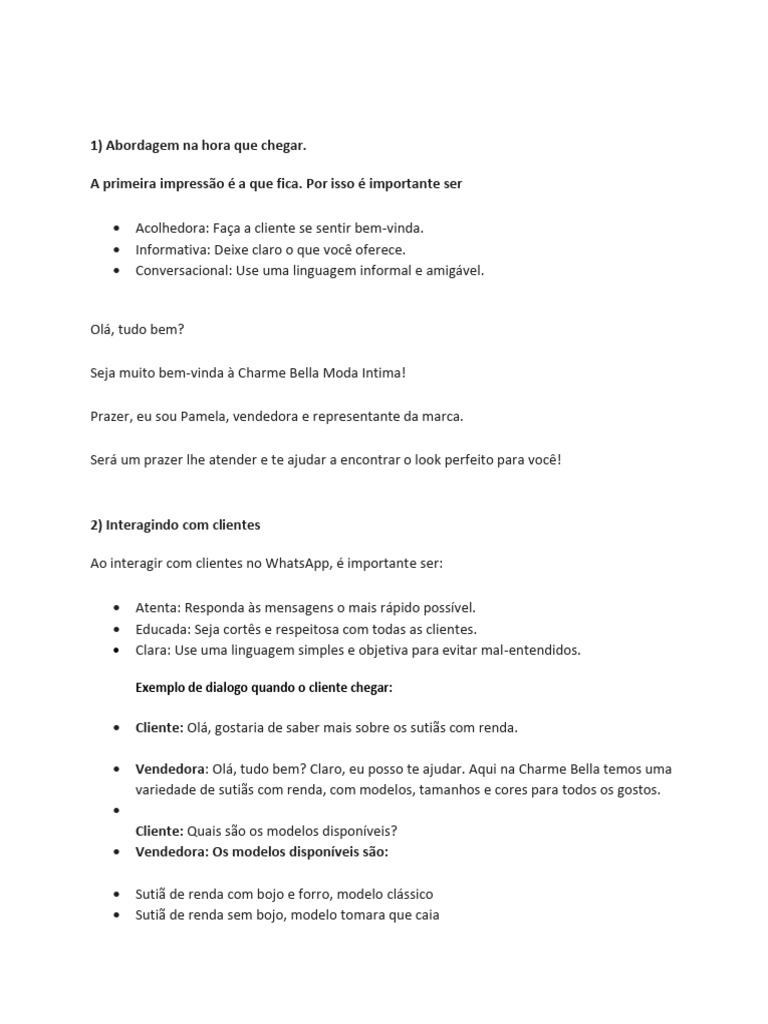 Script De Venda Whats App Pdf Cor