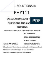 Total Solutions in Phy111