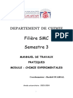 Manuel Des Travaux Pratiques Module Chimie Expérimentale 2023-2024