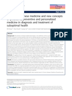 2014 Traditional Chinese Medicine and New Concepts of Predictive Preventive and Personalized Medicine in Diagnosis and Treatment of Suboptimal Health