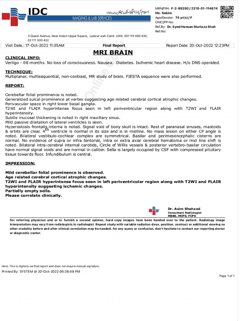 Patient Report PDF PDF