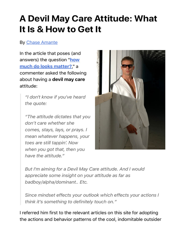 A devil may care attitude what it is how to get it pdf