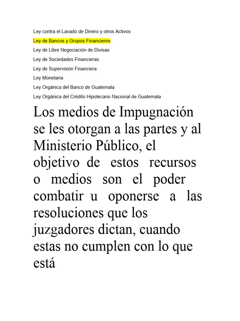 Ley Contra El Lavado de Dinero y Otros Activos | PDF | Bancos | Guatemala