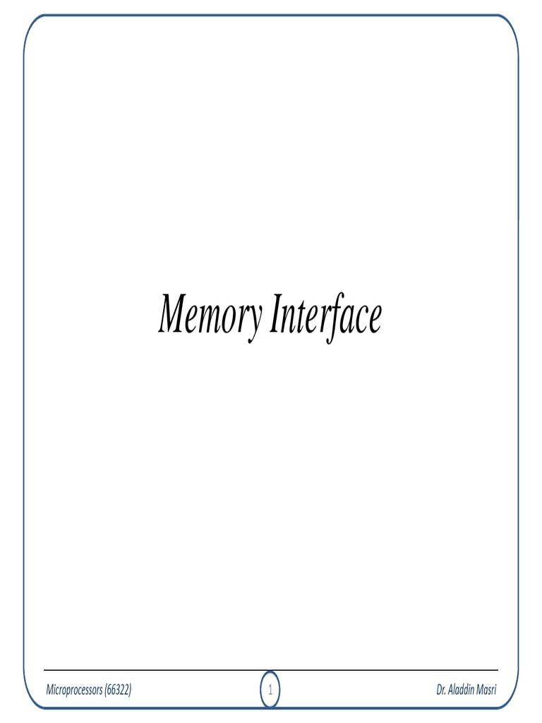 10 Memory Interface | PDF | Dynamic Random Access Memory | Random ...