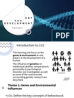 L U 2 - Genes, Environment AND Development: PSYC6212