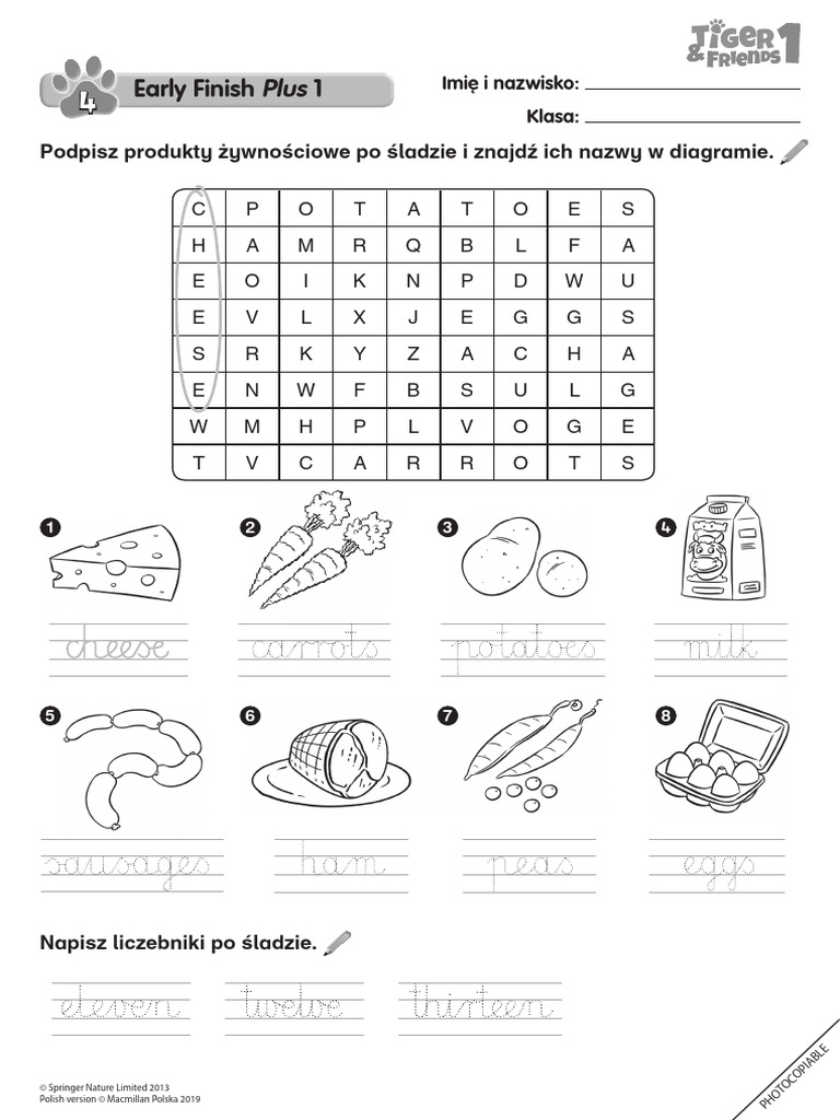Tiger Friends 1 Trf Unit 4 Early Finish Plus 1 Pdf