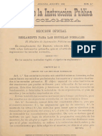 1893 Agosto Revista de Instruccion Publica Reglamento Escuelas Normales