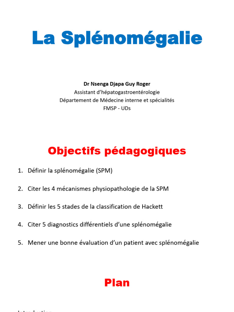 Classification de Hackett de la splénomégalie | PDF