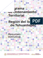 Modificacion de La Version Ejecutiva Del Programa de Ordenamiento Territorial de La Region Del Istmo D