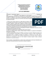 Acta de Compromiso de Nivelacion e Inasistencias