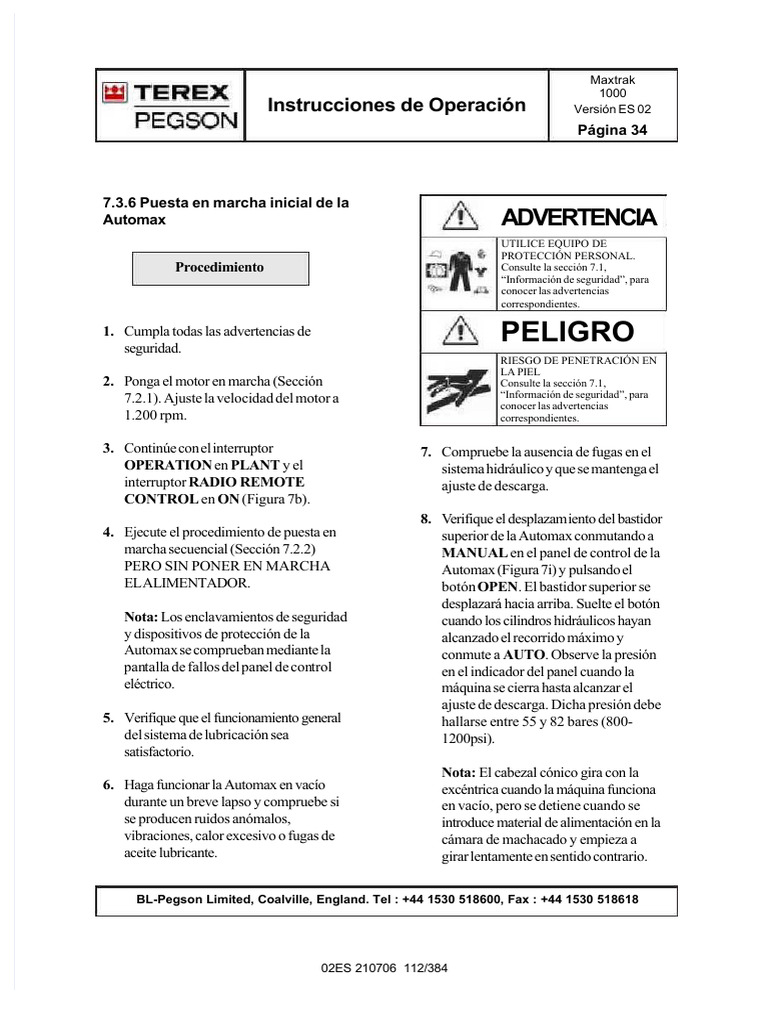 PDF Maxtrak 1000 Manual 02es 210706 - Compress | PDF | Ingeniería ...