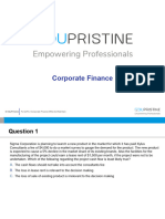 4 Corporate Finance Questions
