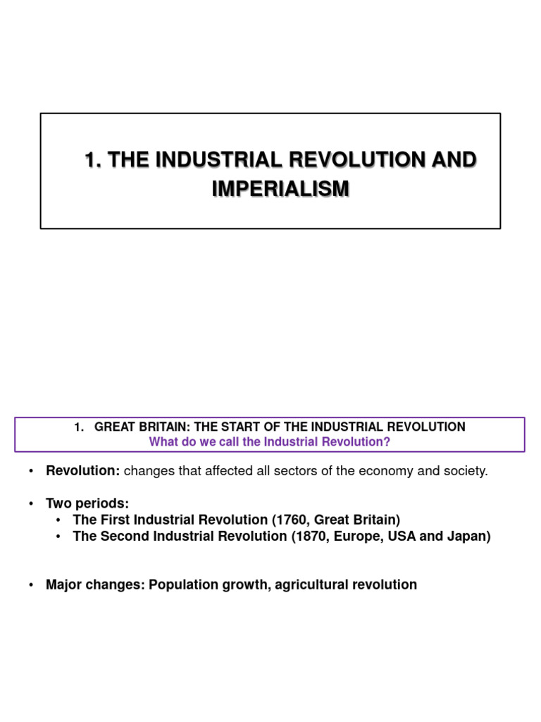 The Industrial Revolution and Imperialism PDF
