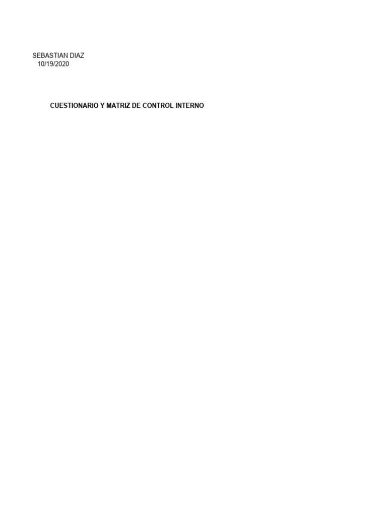 Evaluación de Control Interno en Caja y Contabilidad | PDF ...