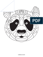 Mandala Animales Oso Panda Imprimible