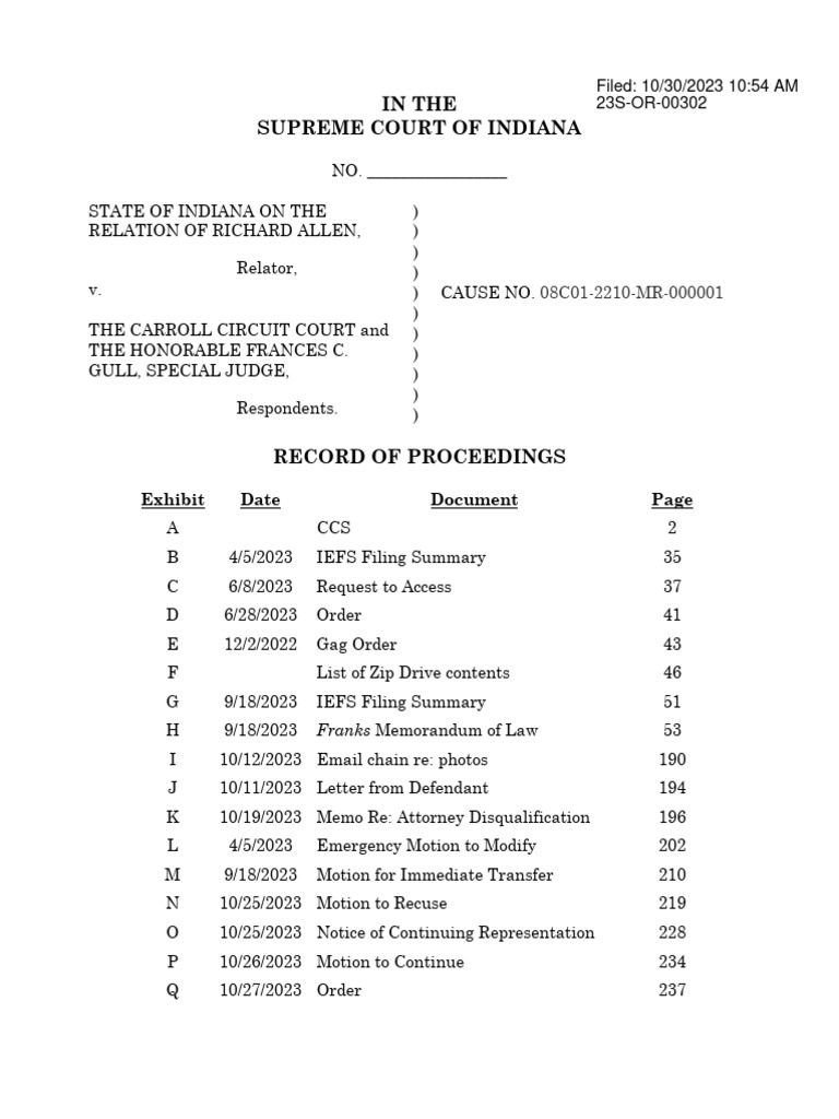 Richard allen record of proceedings pdf trials wisconsin