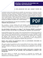 Direitos e Deveres Do Servidor em Trabalho Não Presencial