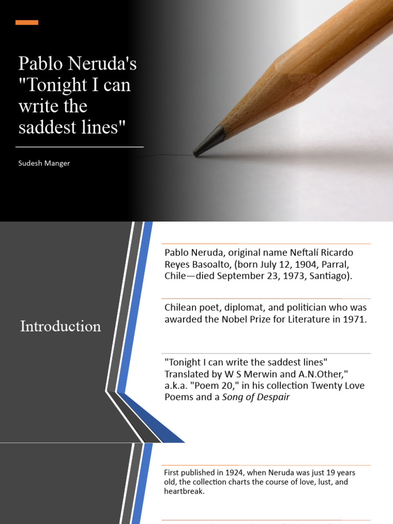 Tonight I Can Write | PDF