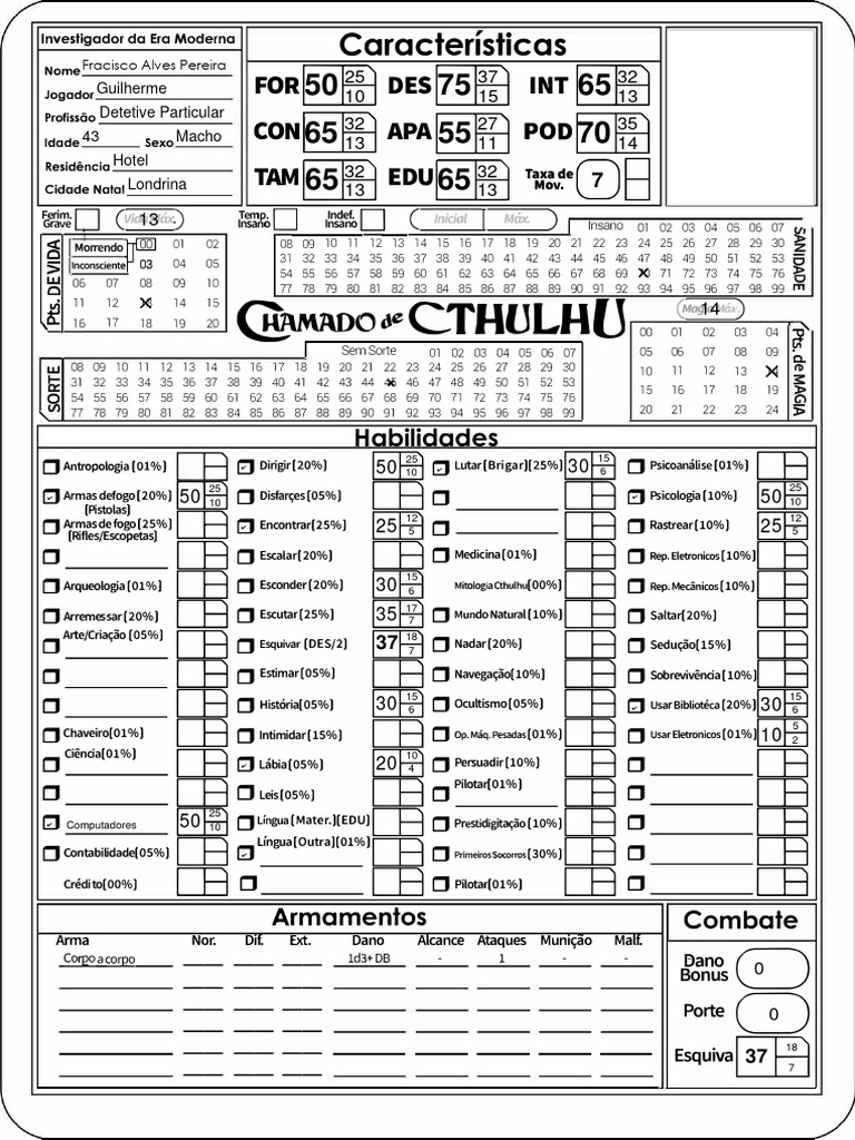 Ficha Do Oni | PDF