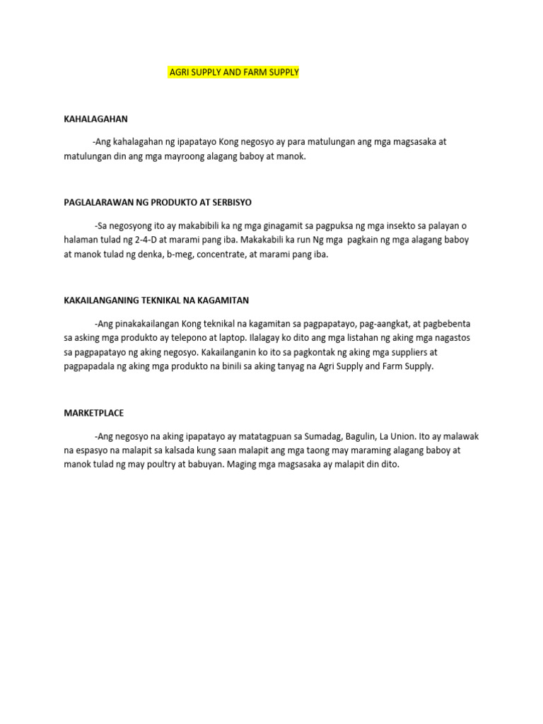 Agri Supply AndWps Office PDF