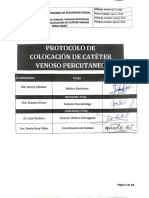 Protocolo de Colocación de Catéter Venoso Percutáneo