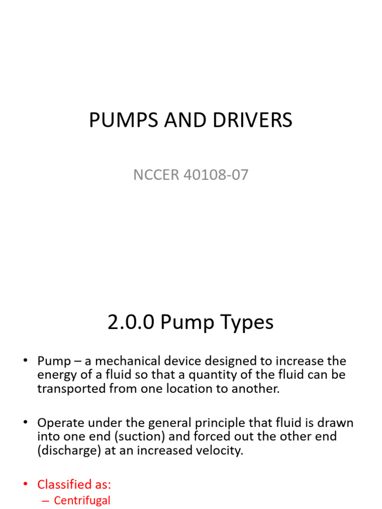 Pumps and Drivers PDF