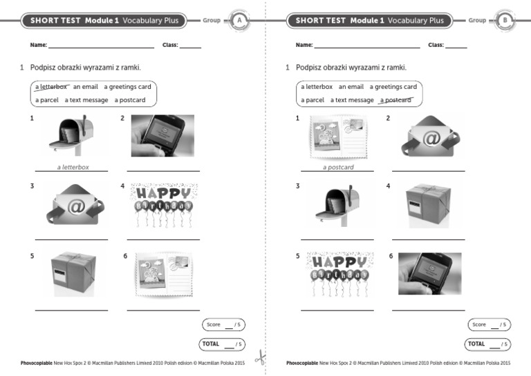 New Hot Spot Klasa 5 Sprawdziany New Hot Spot Klasa5 Short Tests Module 1 Vocabulary Plus | PDF